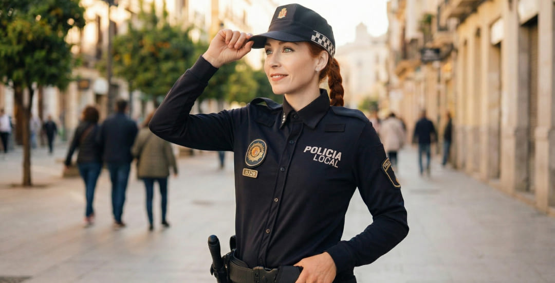 mujer en la policia