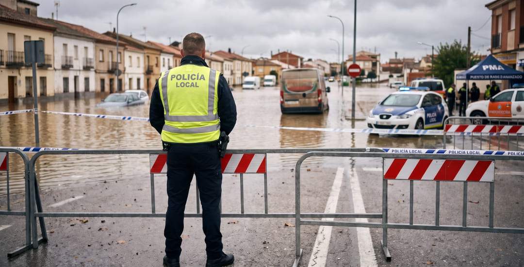 policía local inundaciones